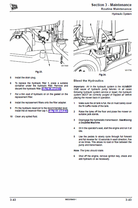 JCB FM25 Mower Service Manual