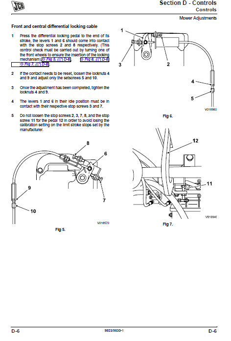JCB FM30 Mower Service Manual