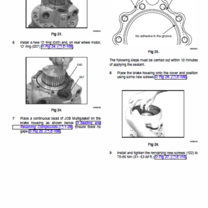 JCB Mini CX Backhoe Loader Service Manual