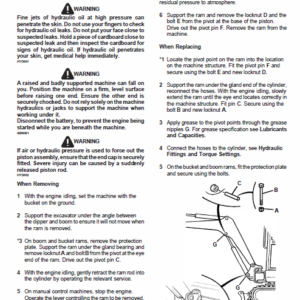 JCB 801.4, 801.5, 801.6 Mini Excavator Service Manual