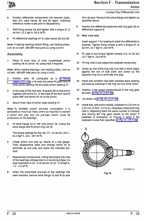 JCB 446, 456 Wheeled Loader Shovel Service Manual