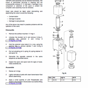 JCB 2DX Backhoe Loader Service Manual