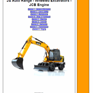 Jcb Js145w, Js160w Wheeled Excavator Service Manual