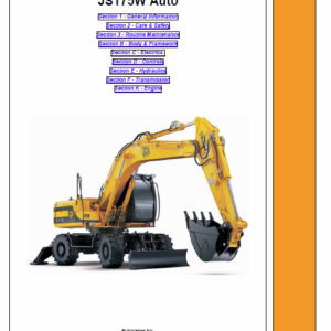 Jcb Js175w Auto Wheeled Excavator Service Manual