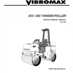 Jcb Vibromax 253, 263 Tandum Roller Service Manual