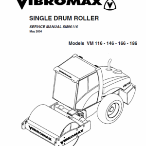 Jcb Vibromax Vm116,146,166,186 Single Drum Roller Service Manual