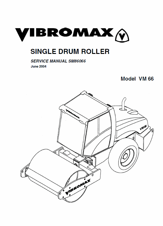 Jcb Vibromax Vm66 Single Drum Roller Service Manual