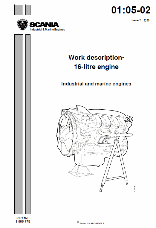 Scania Dc16, Di16 16-litre Engine Workshop Service Manual