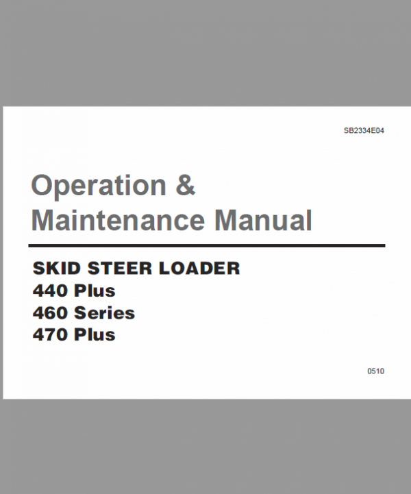 Doosan Daewoo 430, 440, 450, 460 Skid-steer Service Manual
