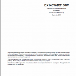 Doosan Daewoo Dx140w, Dx160w Excavator Service Manual