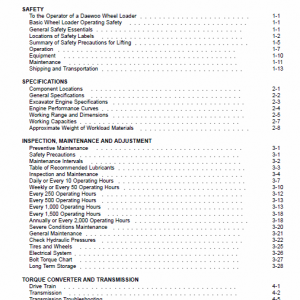 Doosan Daewoo Mega 300-iii Loader Service Manual