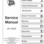 Jcb Js200w Wheeled Excavator Service Manual
