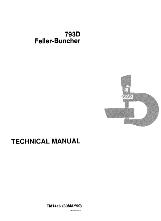 John Deere 793d Feller Buncher Service Manual Tm-1416