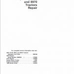 John Deere 8570, 8770, 8870, 8970 Tractor Service Manual Tm-1549