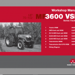 Massey Ferguson Mf3600 V – S – F – Ge Series Tractors Workshop Manual