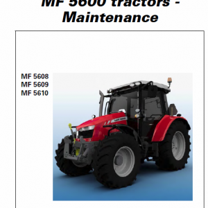 Massey Ferguson 5608, 5609, 5610 Tractors Service Workshop Manual