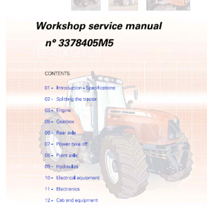 Massey Ferguson 6445, 6455, 6460, 6465, 6470, 6475, 6480 Tractor Service Manual