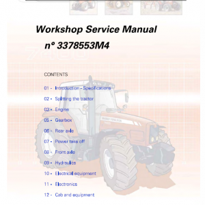 Massey Ferguson 7465, 7475, 7480 Tractor Service Manual