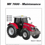 Massey Ferguson 7614, 7415, 7416, 7418 Tractor Operation And Maintenance Manual