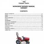 Massey Ferguson 1523 Tractors Service Workshop Manual
