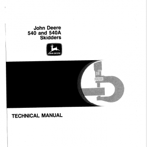 John Deere 540, 540a Skidders Service Manual Tm-1003