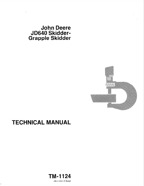 John Deere 640 Skidder Service Manual Tm-1124