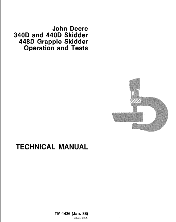 John Deere 340d, 440d, 448d Skidder Service Manual
