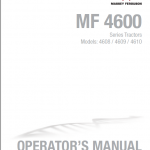 Massey Ferguson 4608, 4609, 4610 Tractors Service Workshop Manual