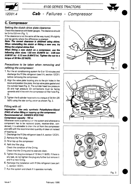 Massey Ferguson 6160, 6170, 6180, 6190 Tractor Service Manual