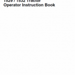 Massey Ferguson 1529, 1532 Tractors Service Workshop Manual