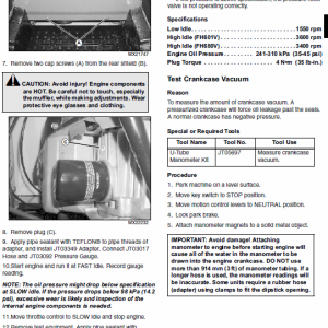 John Deere 647a, 657a, 667a Quicktrak Technical Service Manual