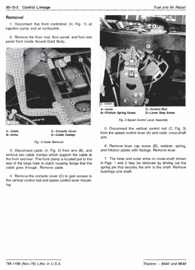 John Deere 8440, 8460 Tractor Repair Technical Manual (TM1199)