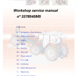 Massey Ferguson 5425, 5435, 5445, 5460, 5465, 5470, 5475, 5480 Tractors Workshop Manual
