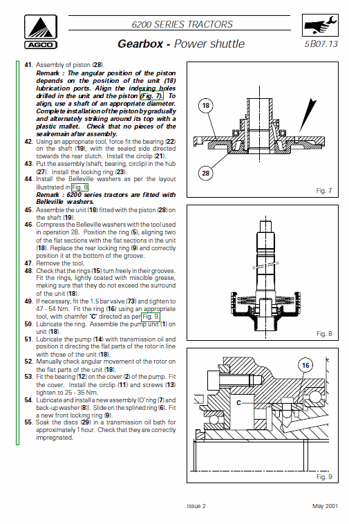 Massey Ferguson 6235, 6245, 6255, 6260 Tractor Service Manual