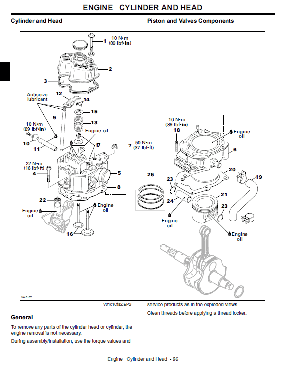 John Deere Atv 500, Atv 500ex, Atv 500ext Buck Utility Service Manual