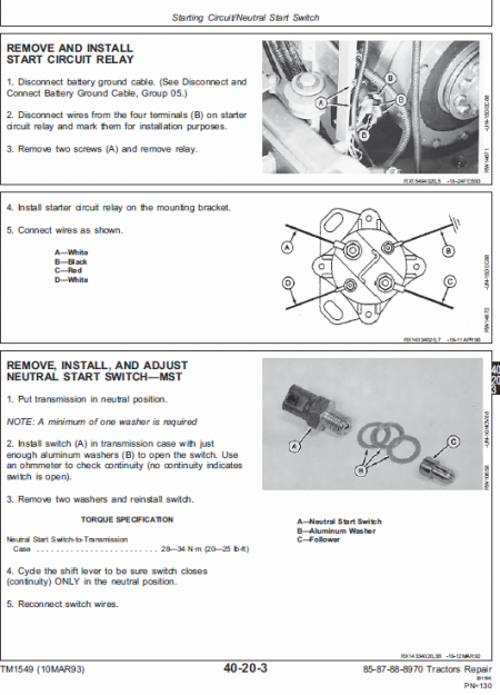 John Deere 8570 8770 8870 8970 Tractor Service Manual Tm1549 6955