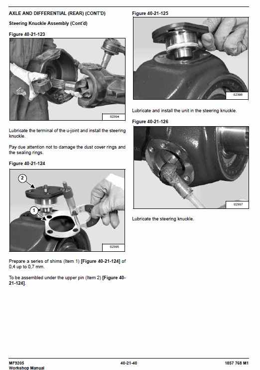 Massey Ferguson Mf 9205 Telescopic Handler Service Manual