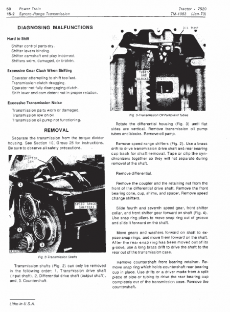 John Deere 7520 Tractor Repair Technical Manual (TM1053)