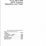 John Deere 8570, 8770, 8870, 8970 Tractor Service Manual Tm-1549