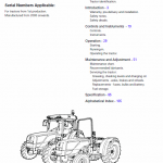 Massey Ferguson 3315, 3325, 3330 Tractor Service Manual