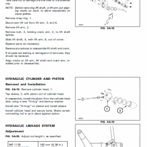 Massey Ferguson 1125, 1140, 1145, 1240, 1250, 1260 Tractors Workshop Manual