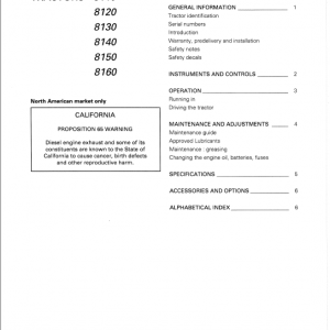 Massey Ferguson 8110, 8120, 8130 Tractor Service Manual