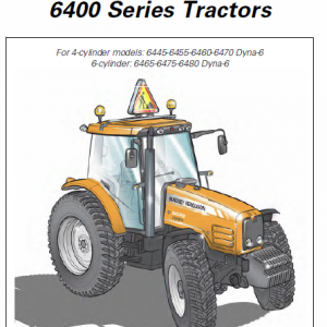 Massey Ferguson 6445, 6455, 6460, 6465, 6470, 6475, 6480 Tractor Service Manual