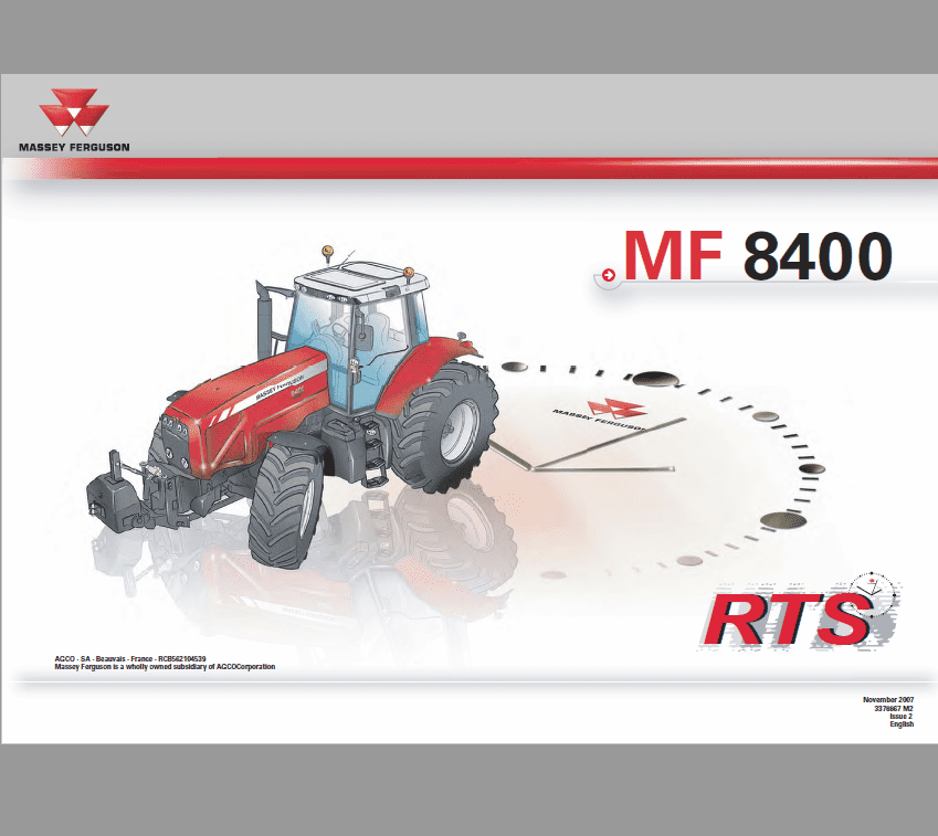 Massey Ferguson 8450, 8460, 8470, 8480 Tractor Service Manual