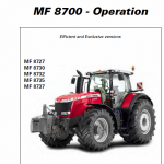 Massey Ferguson 8727, 8730, 8732, 8735, 8737 Tractor Service Manual