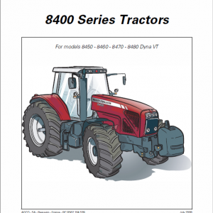 Massey Ferguson 8450, 8460, 8470, 8480 Tractor Service Manual