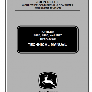 John Deere F620, F680, F687 Ztrak Technical Service Manual