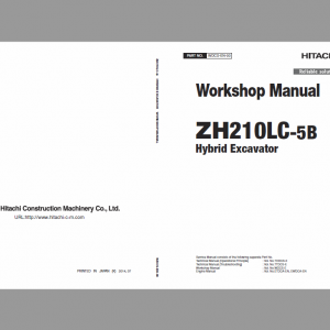 Hitachi Zh210lc-5b Excavator Service Manual