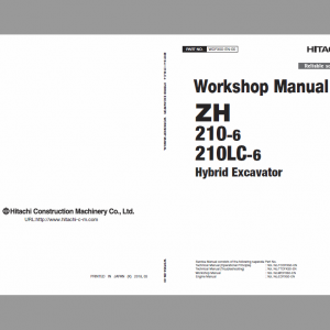 Hitachi Zh210-6 And Zh210lc-6 Excavator Service Manual