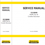New Holland E225bsr Tier 3 Excavator Service Manual